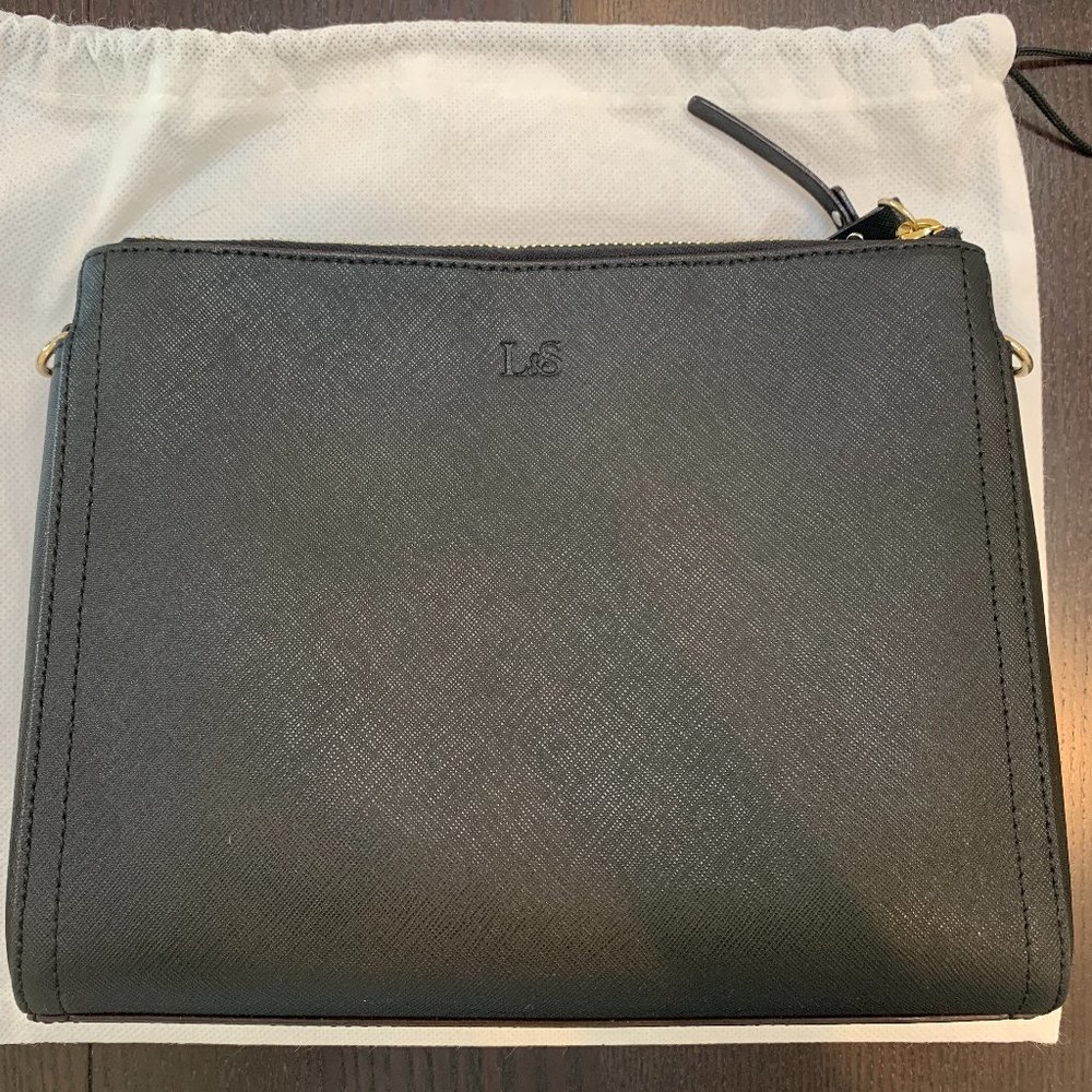 Lo & Sons The Pearl Black Saffiano Leather